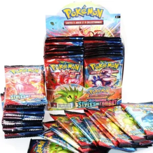 4 Packs 40 PCS Pokemon Cards GX EX Vmax V Sun Moon Brilliant Stars Game Card Booster Pack Collection Transaction Card Kids Toys