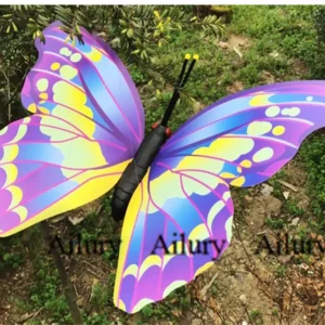 60cm Big Simulation Butterfly 3D Outdoor Shopping Mall Wedding Festival Decoration Hollow Large Hanging With Line Christmas Xmas