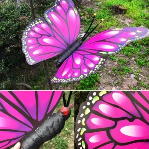 60cm Big Simulation Butterfly 3D Outdoor Shopping Mall Wedding Festival Decoration Hollow Large Hanging With Line Christmas Xmas