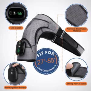 Electric Heating Shoulder Massager Hot Compress Joint Therapy Shoulder Pad Vibration Massage Arthritis Health Care