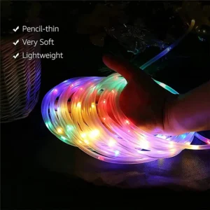 New Year Garland LED Tube Rope Fairy Lights Waterproof Garland Battery Operated 150 LEDs For Indoor Outdoor Christmas Decoration