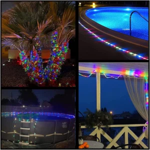 New Year Garland LED Tube Rope Fairy Lights Waterproof Garland Battery Operated 150 LEDs For Indoor Outdoor Christmas Decoration