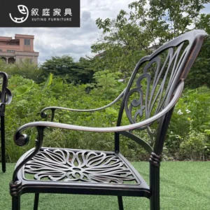 Outdoor furniture cast aluminum tables and chairs leisure garden courtyard waterproof iron tea table combination