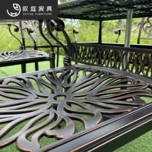 Outdoor furniture cast aluminum tables and chairs leisure garden courtyard waterproof iron tea table combination