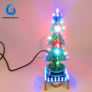 Rotating Colorful Music Christmas Tree LED Water Lamp Light Electronic DIY Kit Decor Christmas Gift Breathing Light Parts