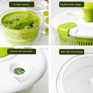 Salad Spinner Dryer Vegetable Fruit Food Dehydrator Quick Drying Multifunctio Manual Kitchen Household Vegetable Dehydrator